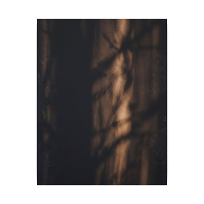 Winter Shadow Play Moody Minimal Canvas Art | Luxurious Decor