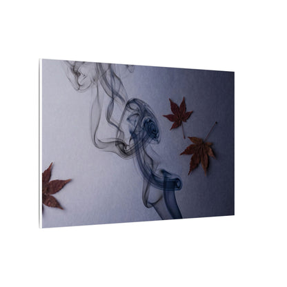 Dark Japandi Incense Smoke in Dawn | Moody Minimal Canvas Art