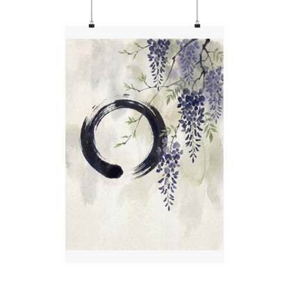 Overcast Wisteria Wall Art Print - Zen Shibui