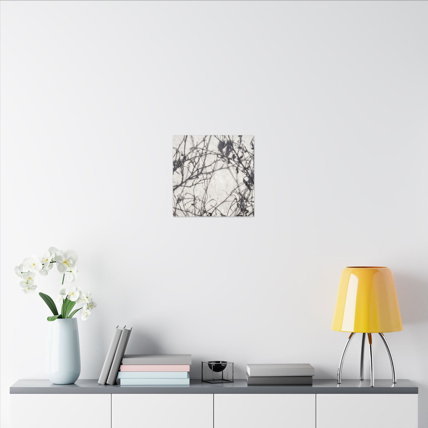 Winter Shadow Play Japanese Pattern Canvas Art | Elegant Decor