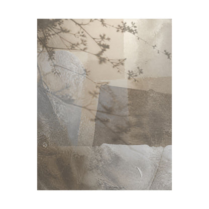 Shadow Play Winter Wall Art Print | Japandi Elegant Design