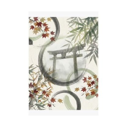 Peaceful Torii Gate Wall Art Print - Enso Zen