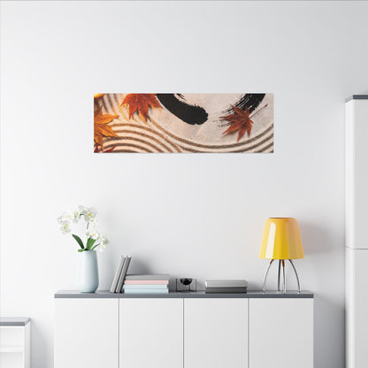 Tranquil Rock Garden Canvas Art - Enso Zen
