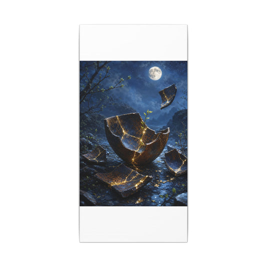 Broken Pottery Spring Canvas Art | Kintsugi Artful Design