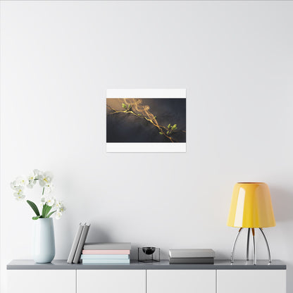Spring Incense Smoke Gold Vein Canvas Art | Healing Decor