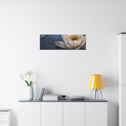 Beautiful Lotus Flower Canvas Art - Gold Vein Kintsugi