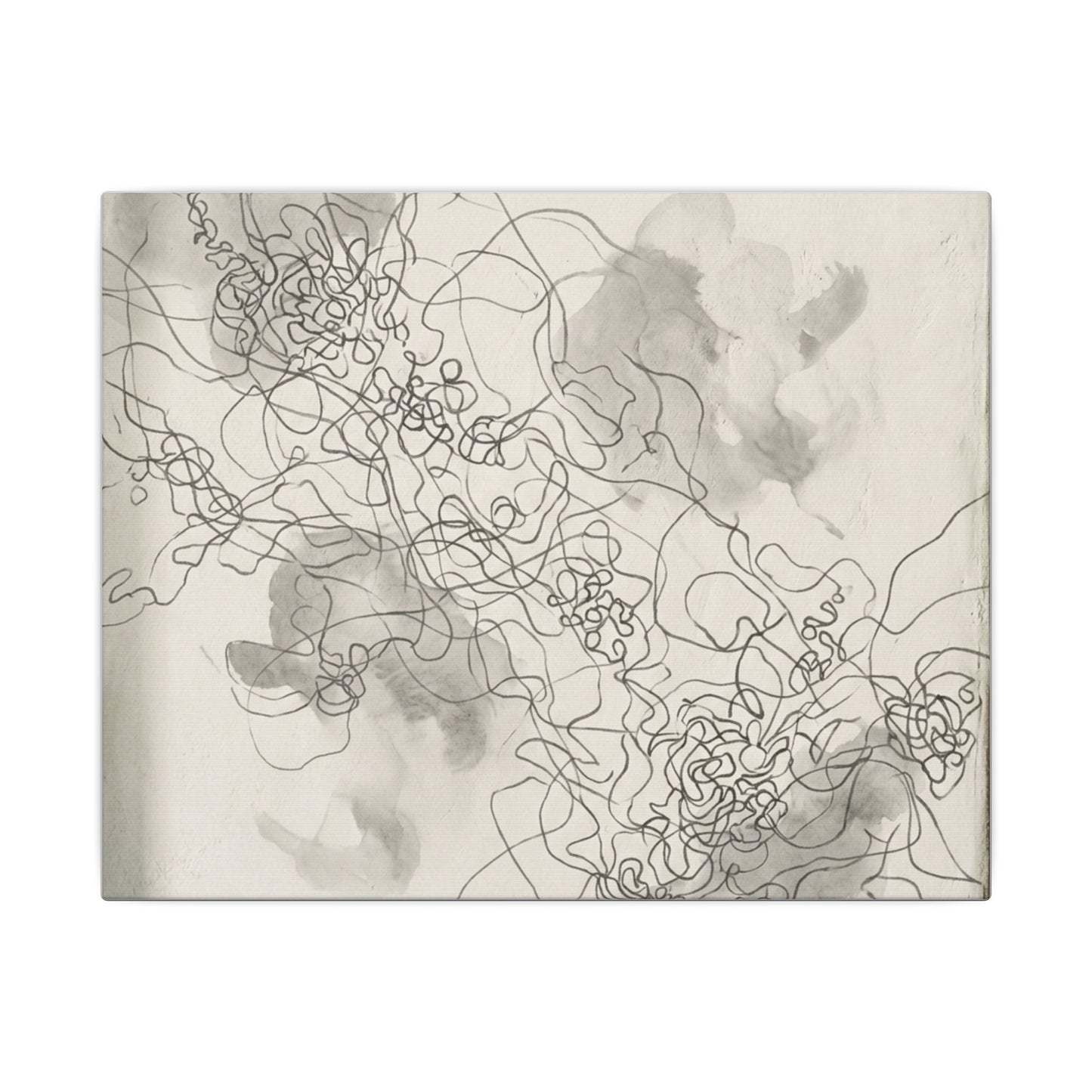 Shadow Play Spring Canvas Art | Dark Japandi Sophisticated Design