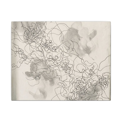 Shadow Play Spring Canvas Art | Dark Japandi Sophisticated Design