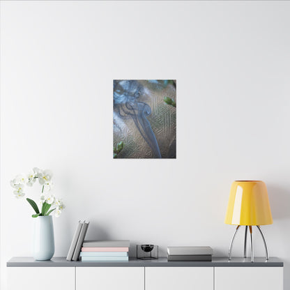 Spring Incense Smoke Japanese Pattern Canvas Art | Neutral Decor