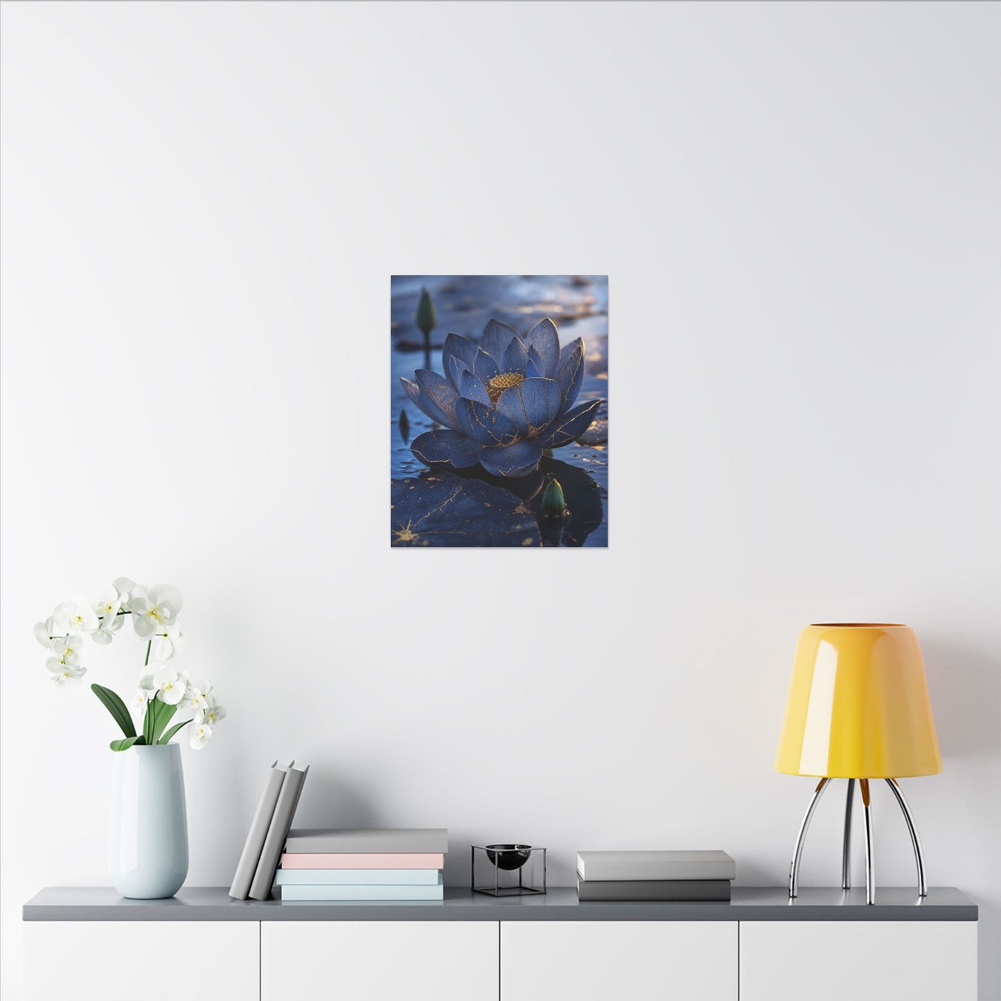 Kintsugi Lotus Flower in Dawn | Broken Beauty Canvas Art