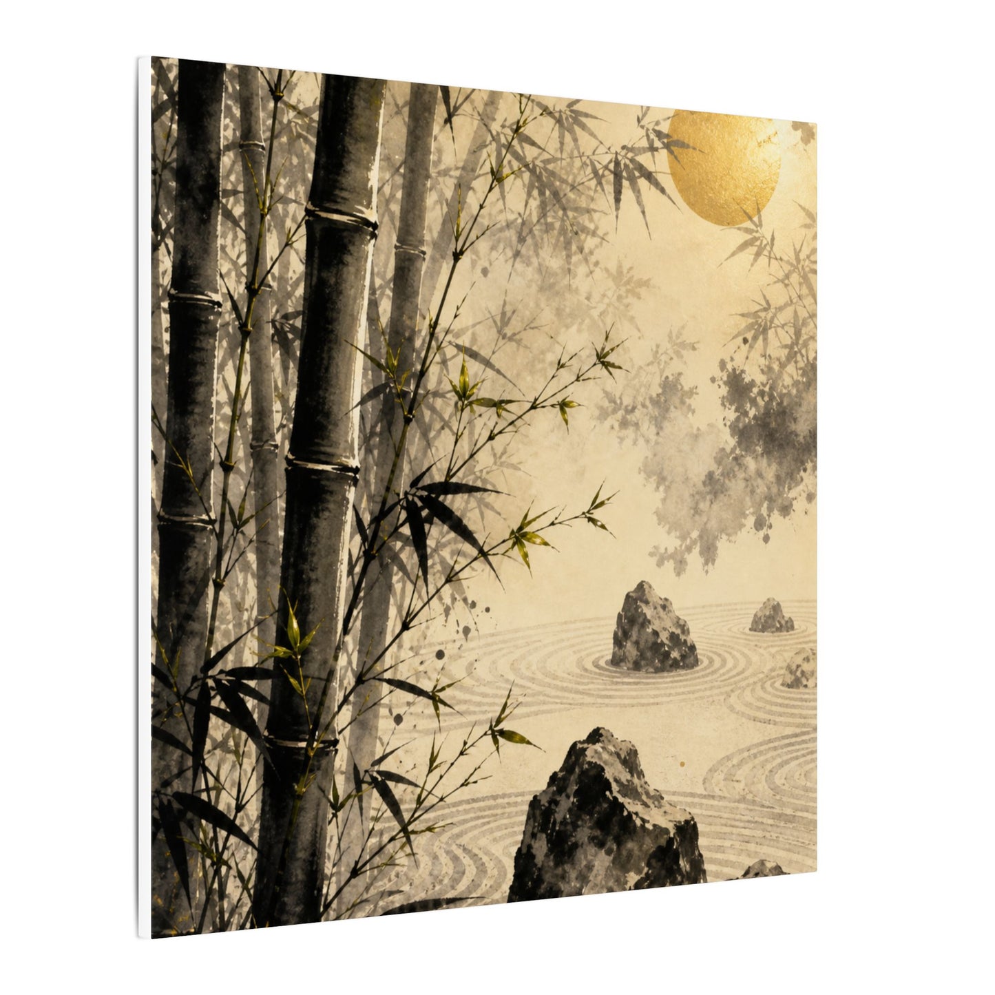 Peaceful Bamboo Grove Canvas Art - Karesansui Zen