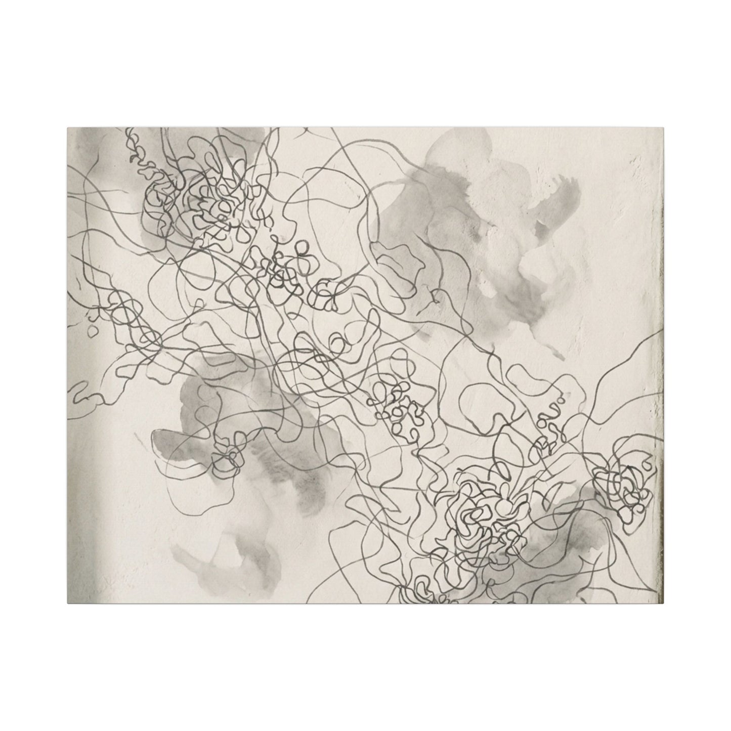 Summer Shadow Play Minimal Line Canvas Art | Earthy Decor