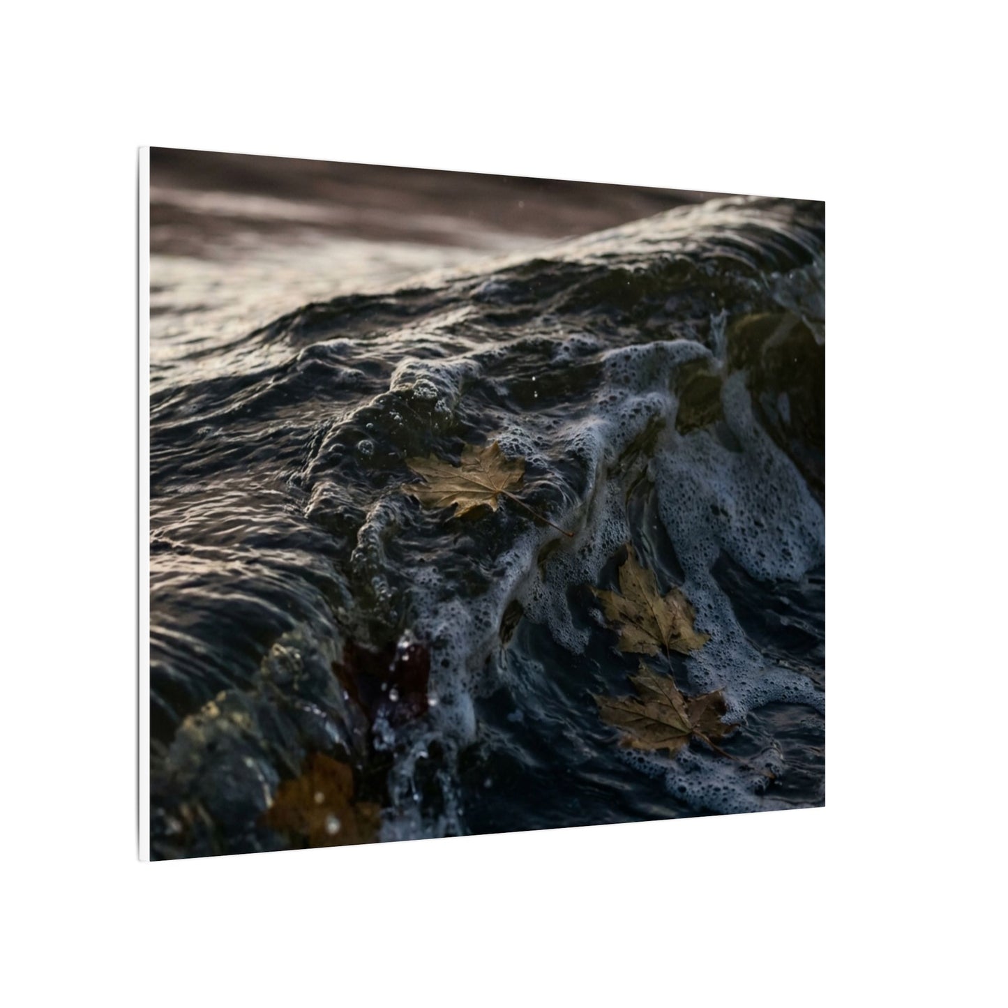 Dark Japandi Ocean Wave in Dawn | Moody Minimal Canvas Art
