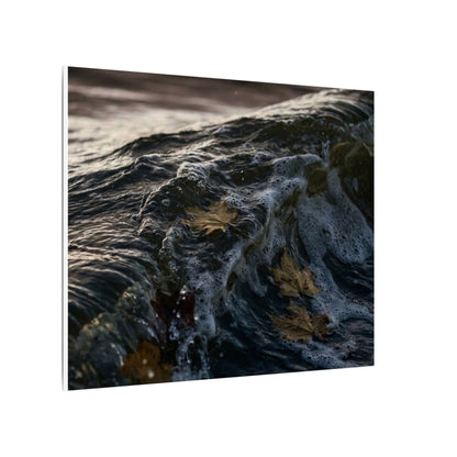 Dark Japandi Ocean Wave in Dawn | Moody Minimal Canvas Art