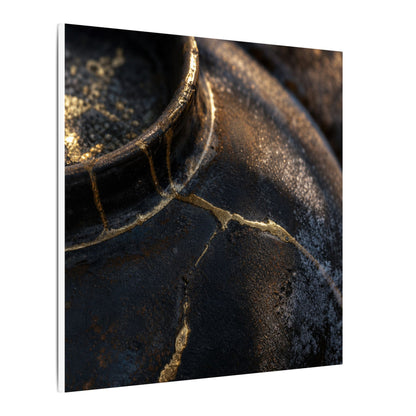 Kintsugi Rust Patina in Golden Hour | Broken Beauty Canvas Art