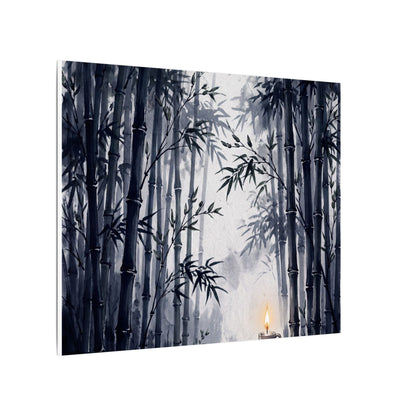 Tranquil Bamboo Grove Canvas Art - Sumi E Zen