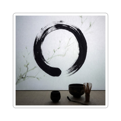 Tea Ceremony Enso Sticker | Contemplative Zen Art Art Print