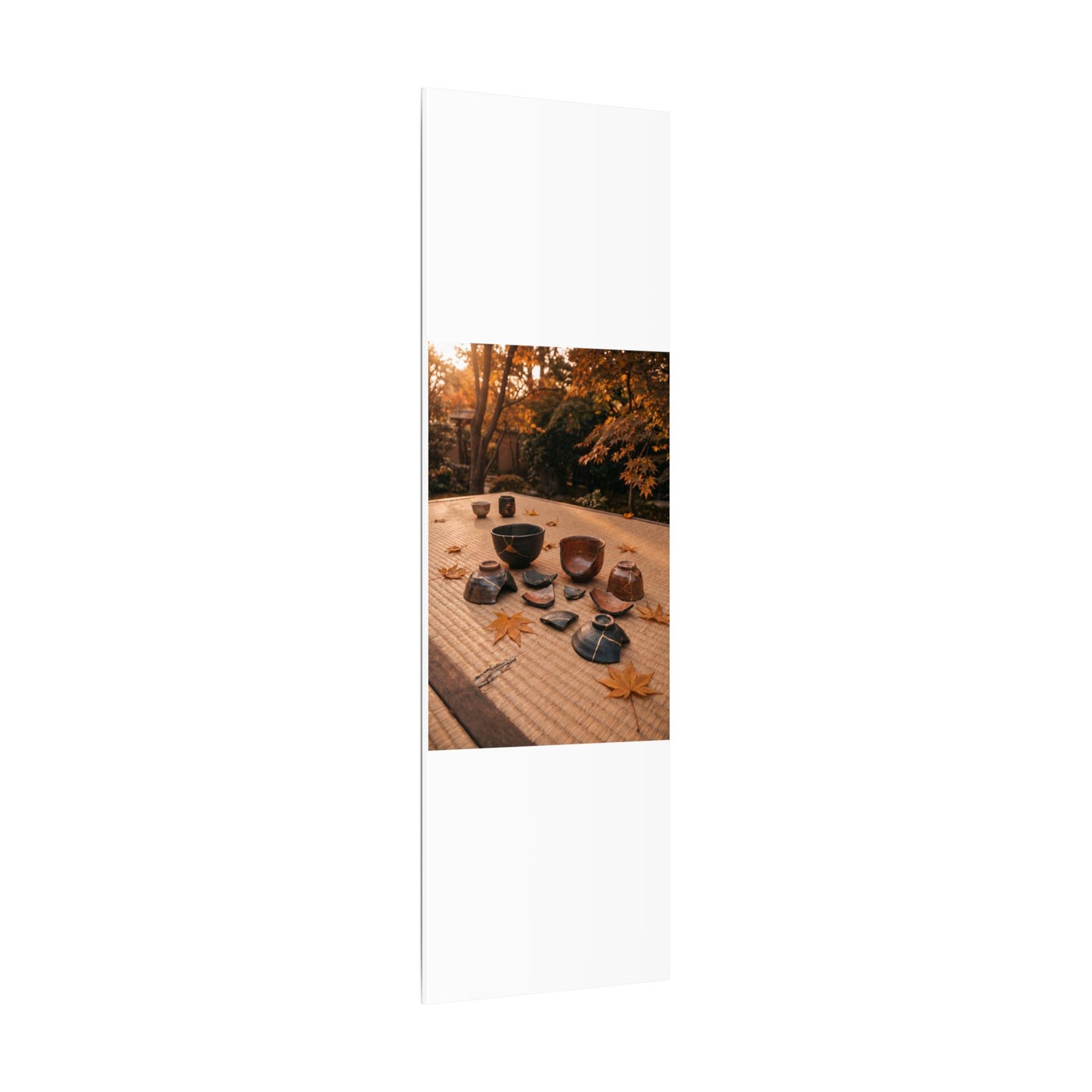 Golden Hour Tea Ceremony Canvas Art - Kintsugi Shibui