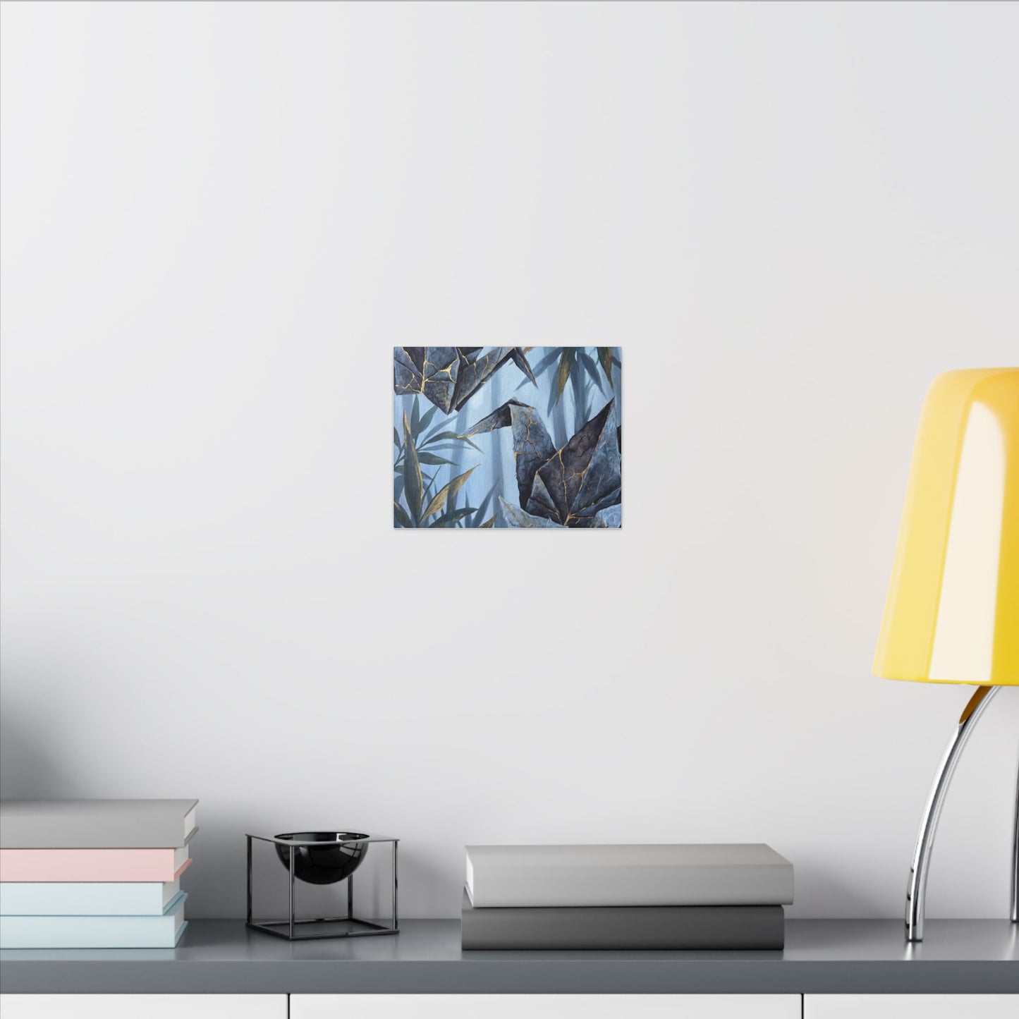 Paper Fold Canvas Art | Summer Kintsugi Crackle Gold Art