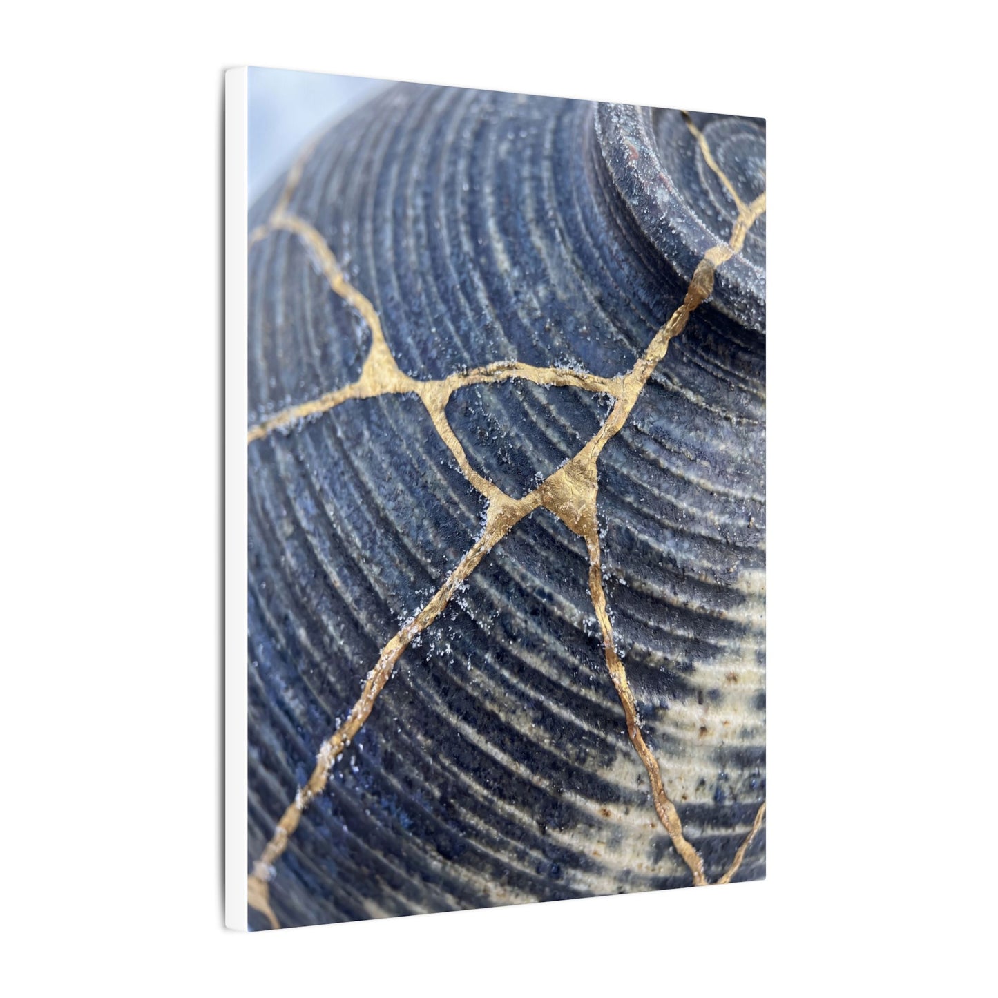 Shibui Water Ripple Canvas Art - Kintsugi Gold Repair