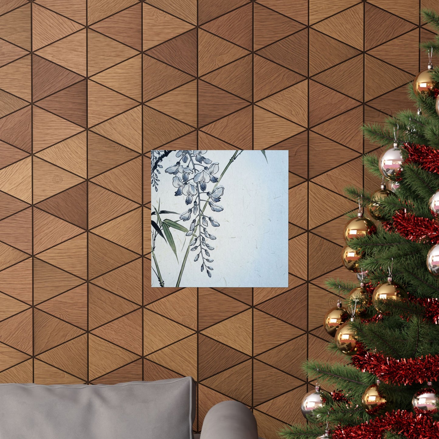 Wisteria Winter Wall Art Print | Zen Calm Design