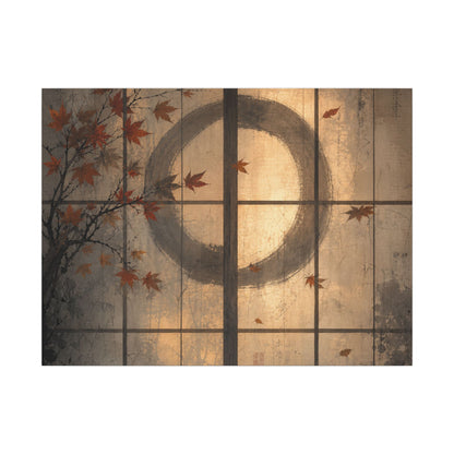 Shoji Screen Texture Canvas Art | Earthy Japandi Art