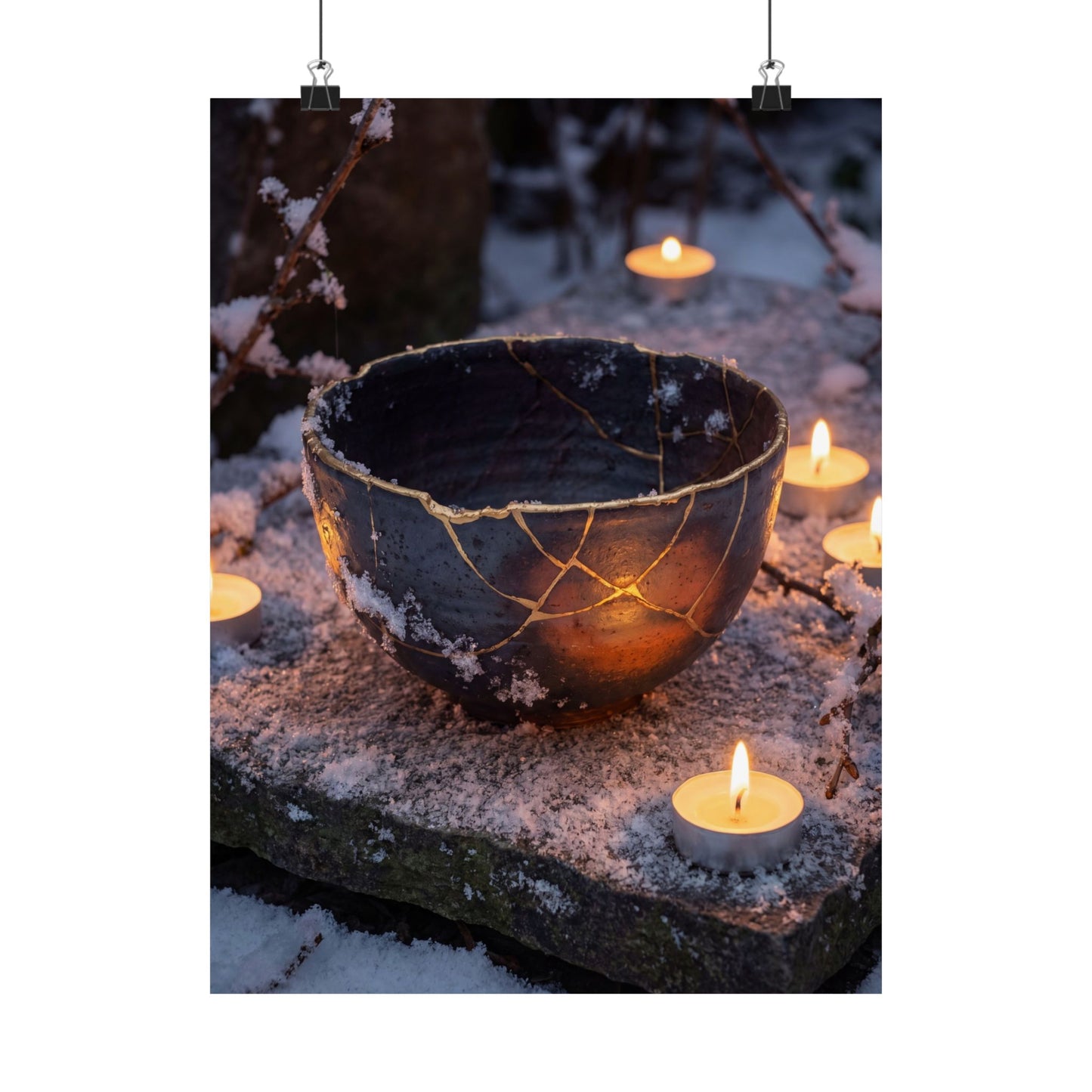Ceramic Bowl Gold Repair Wall Art Print | Healing Kintsugi Art Art Print