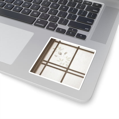 Shoji Screen Japanese Pattern Sticker | Earthy Japandi Art