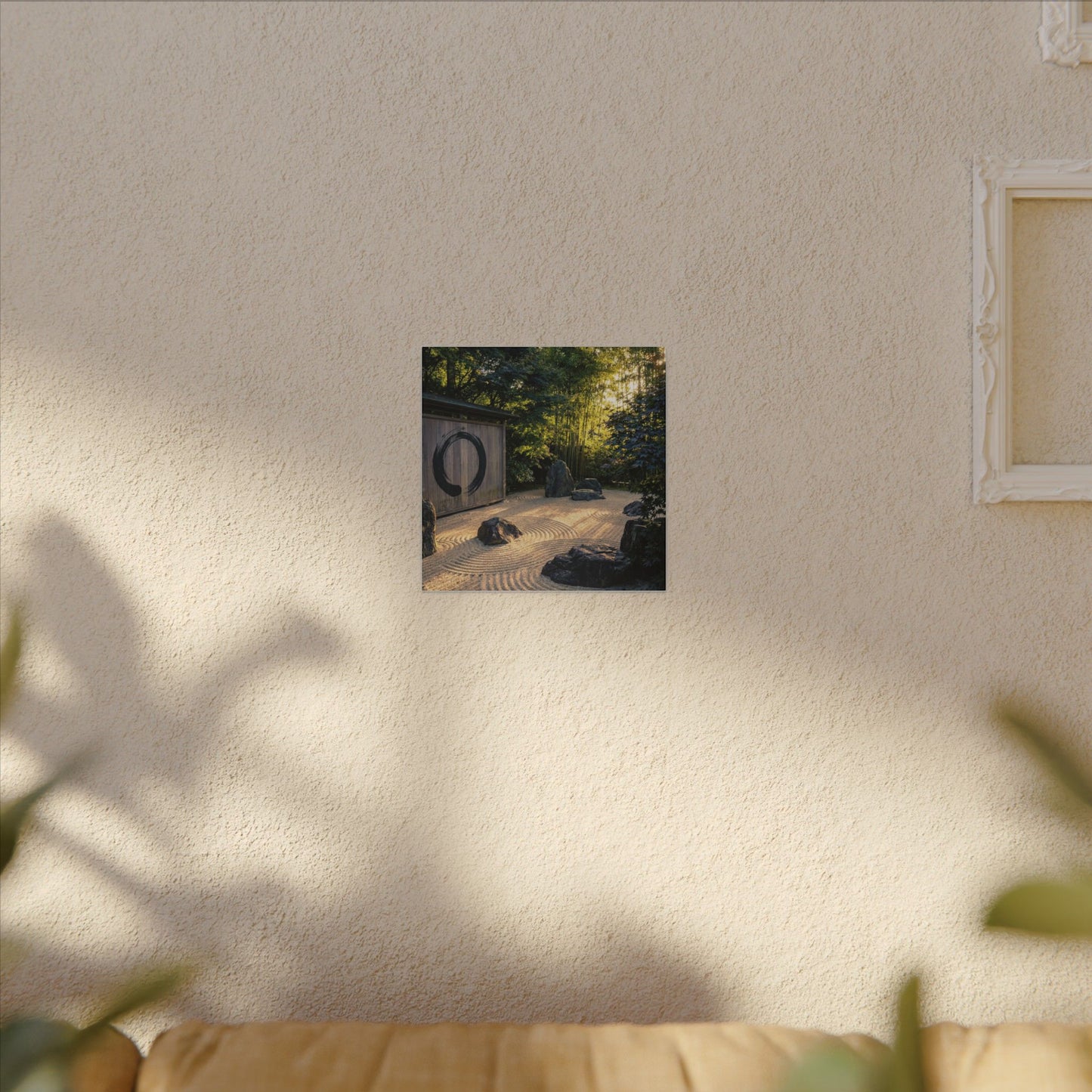 Rock Garden Enso Canvas Art | Tranquil Zen Art