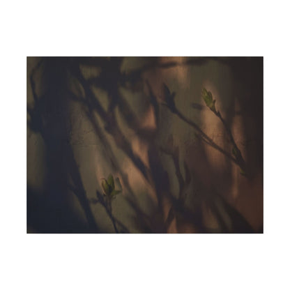 Candlelight Shadow Play Canvas Art - Dark Japandi Shibui