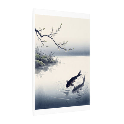 Ma Koi Pond Canvas Art - Zen Ukiyo E Inspired