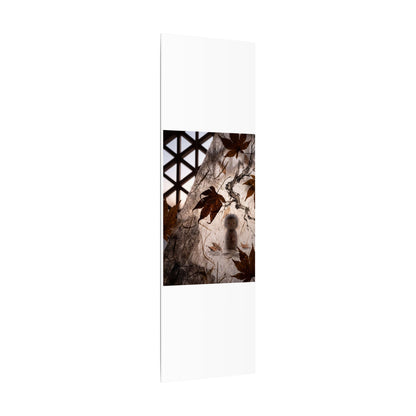 Shoji Screen Autumn Canvas Art | Dark Japandi Atmospheric Design