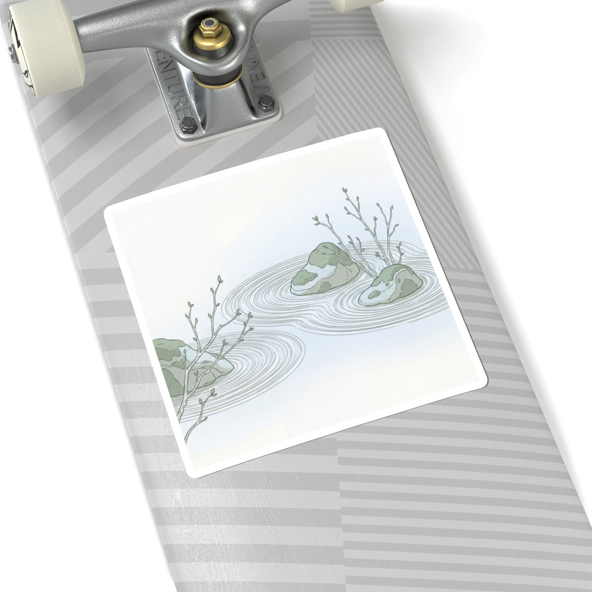 Ma Rock Garden Sticker - Japandi Minimal Line