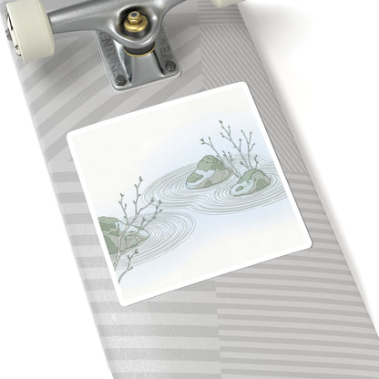 Ma Rock Garden Sticker - Japandi Minimal Line