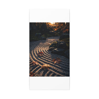 Rock Garden Moody Minimal Canvas Art | Bold Dark Japandi Art