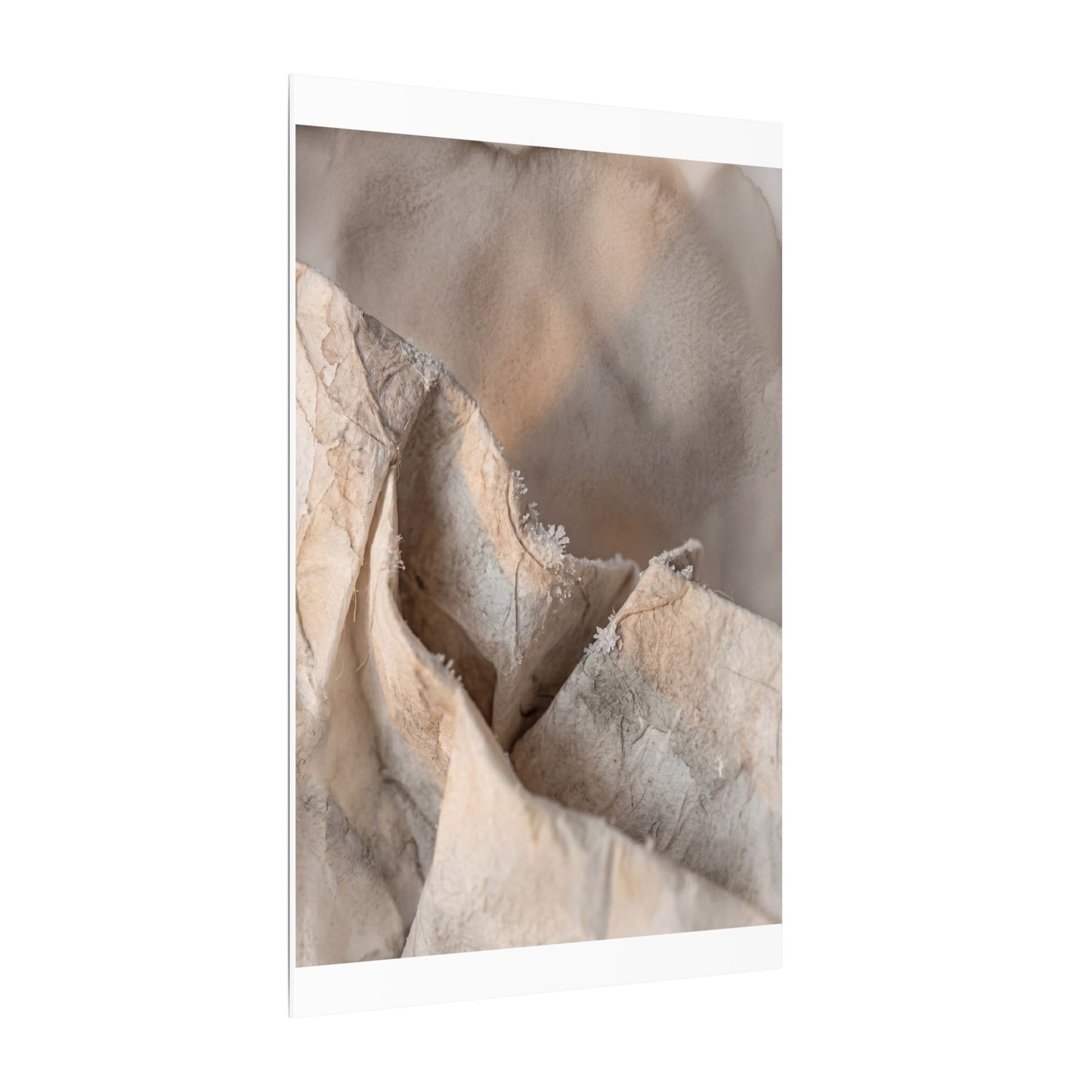 Japandi Paper Fold in Candlelight | Watercolor Canvas Art