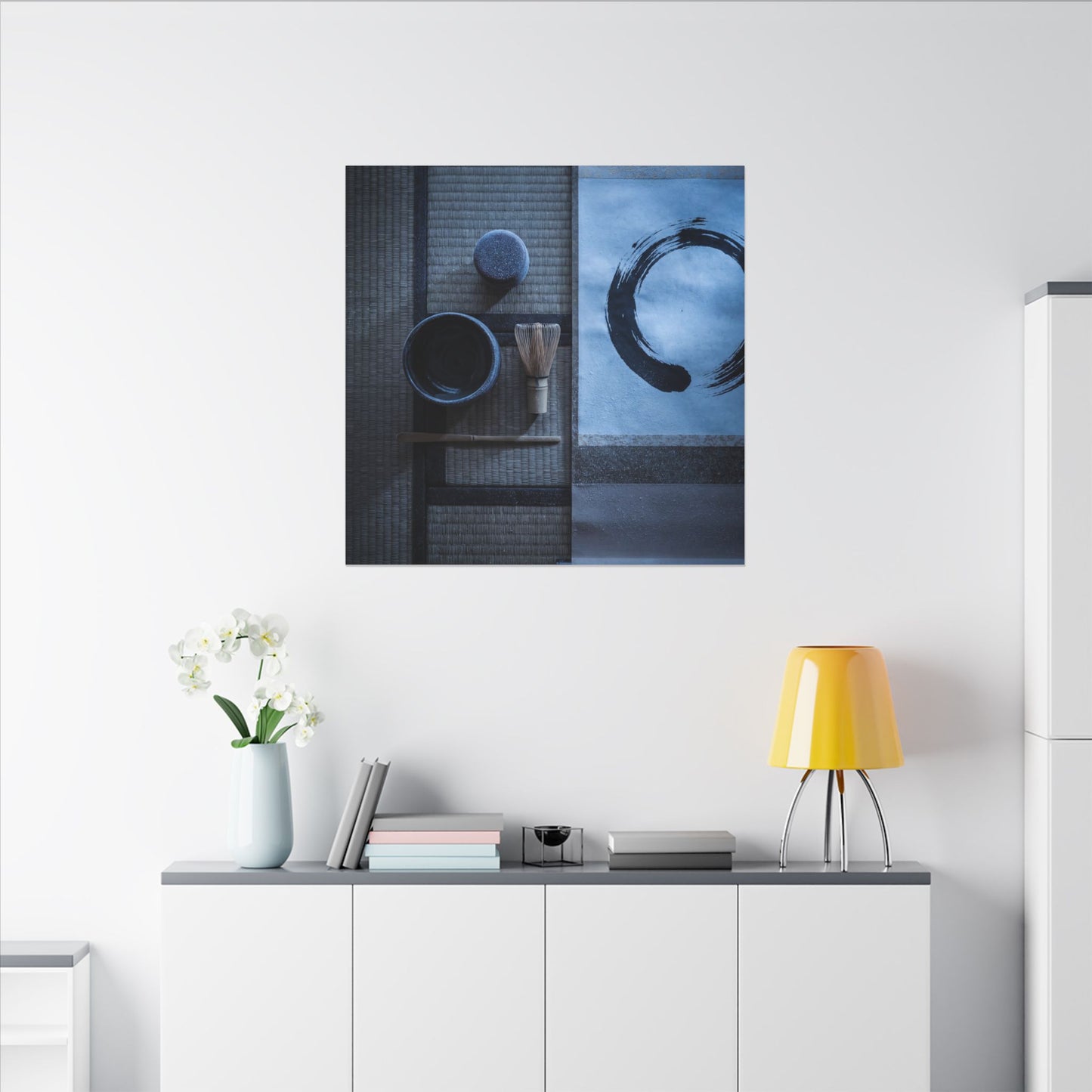 Tea Ceremony Enso Canvas Art | Calm Zen Art