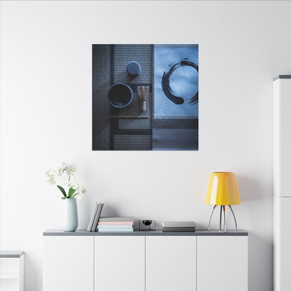 Tea Ceremony Enso Canvas Art | Calm Zen Art