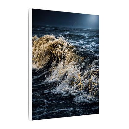 Ocean Wave Winter Canvas Art | Kintsugi Artful Design