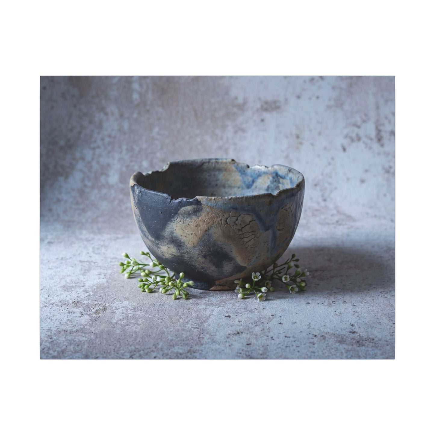 Ceramic Bowl Spring Canvas Art | Japandi Warm Design