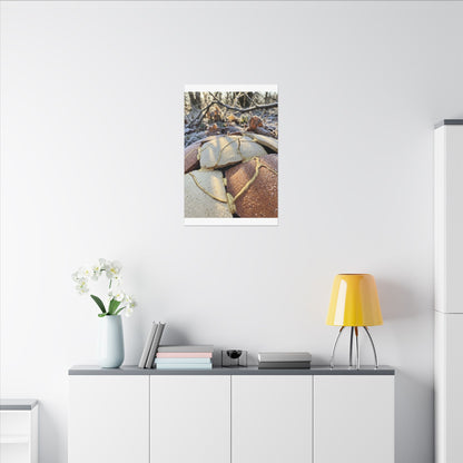 Broken Pottery Crackle Gold Canvas Art | Healing Kintsugi Art