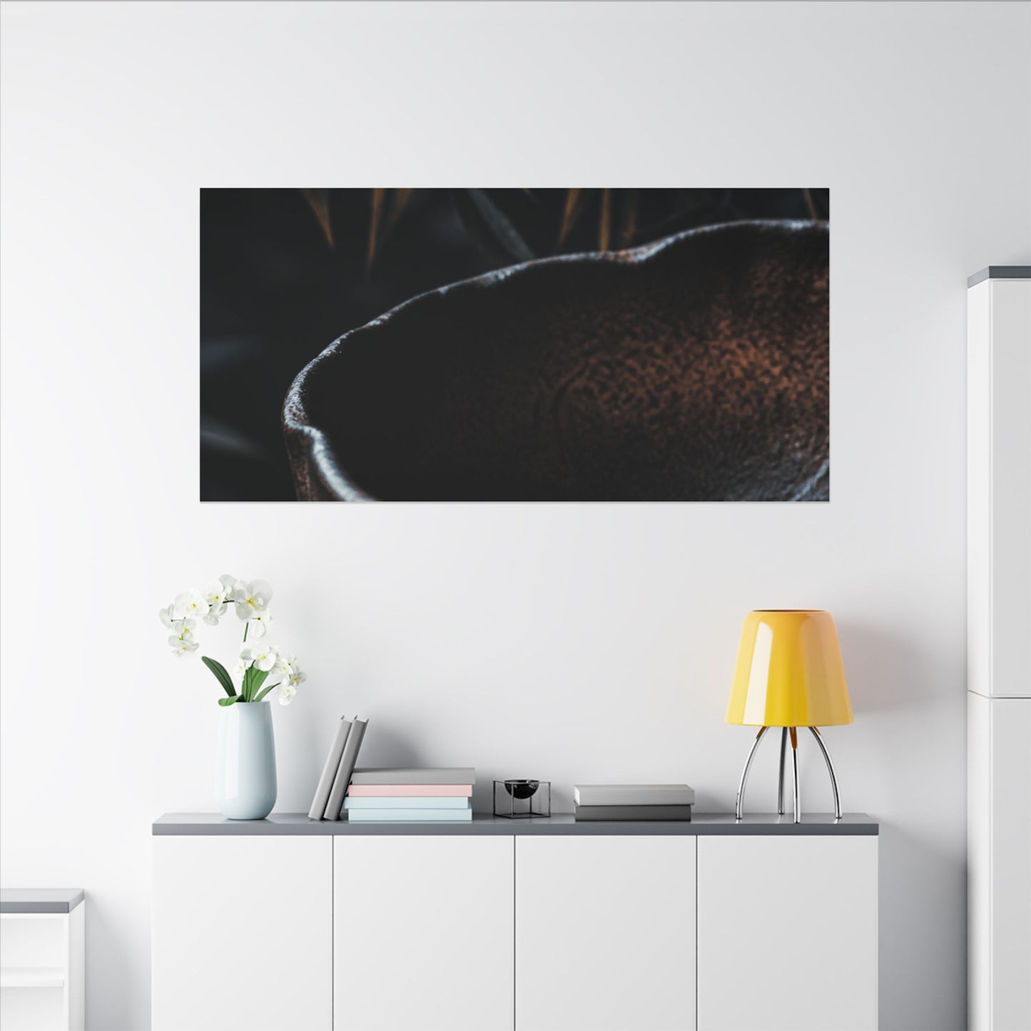 Luxurious Ceramic Bowl Canvas Art - Shadow Zen Dark Japandi