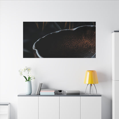 Luxurious Ceramic Bowl Canvas Art - Shadow Zen Dark Japandi