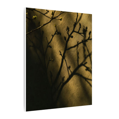 Golden Hour Shadow Play Canvas Art - Dark Japandi Seijaku