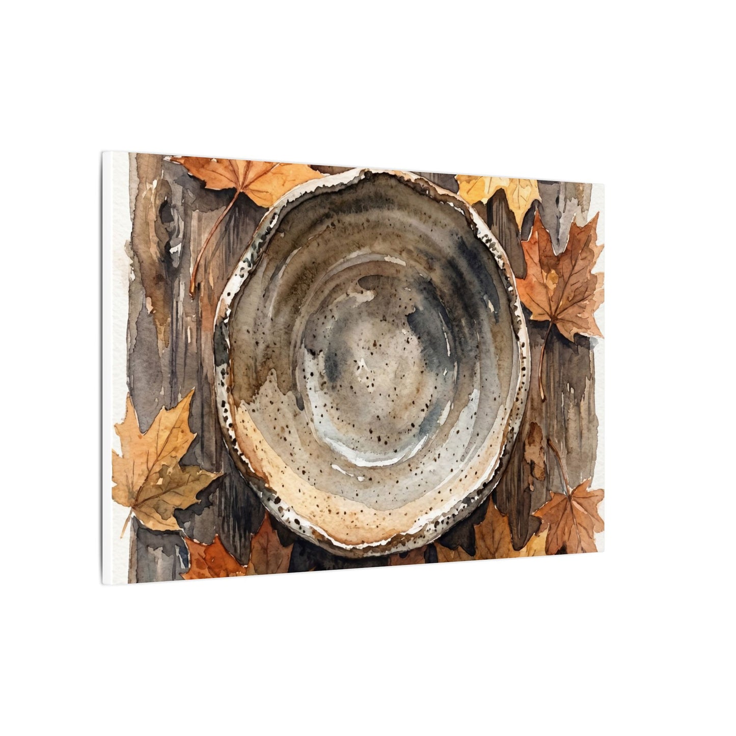 Ma Ceramic Bowl Canvas Art - Japandi Watercolor