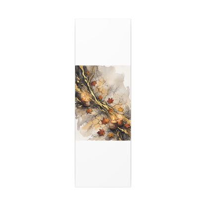 Cracked Earth Autumn Canvas Art | Japandi Warm Design