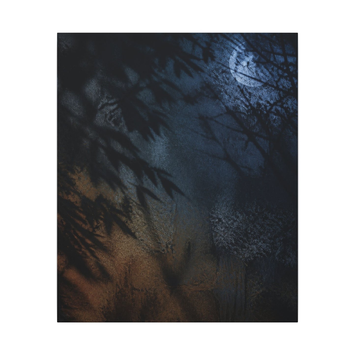 Kanso Shadow Play Canvas Art - Dark Japandi Shadow Zen