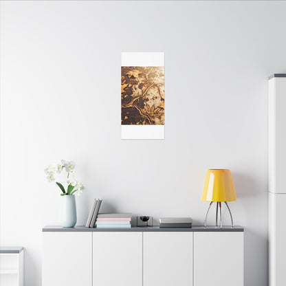 Kintsugi Rust Patina in Golden Hour | Gold Vein Canvas Art