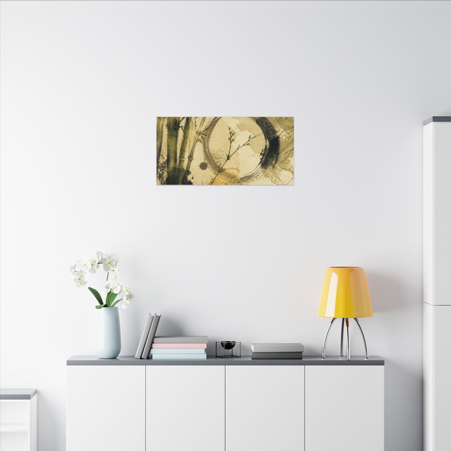 Ink Brushstroke Sumi E Canvas Art | Calm Zen Art