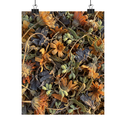 Spring Dried Flowers Japanese Pattern Wall Art Print | Warm Decor Art Print